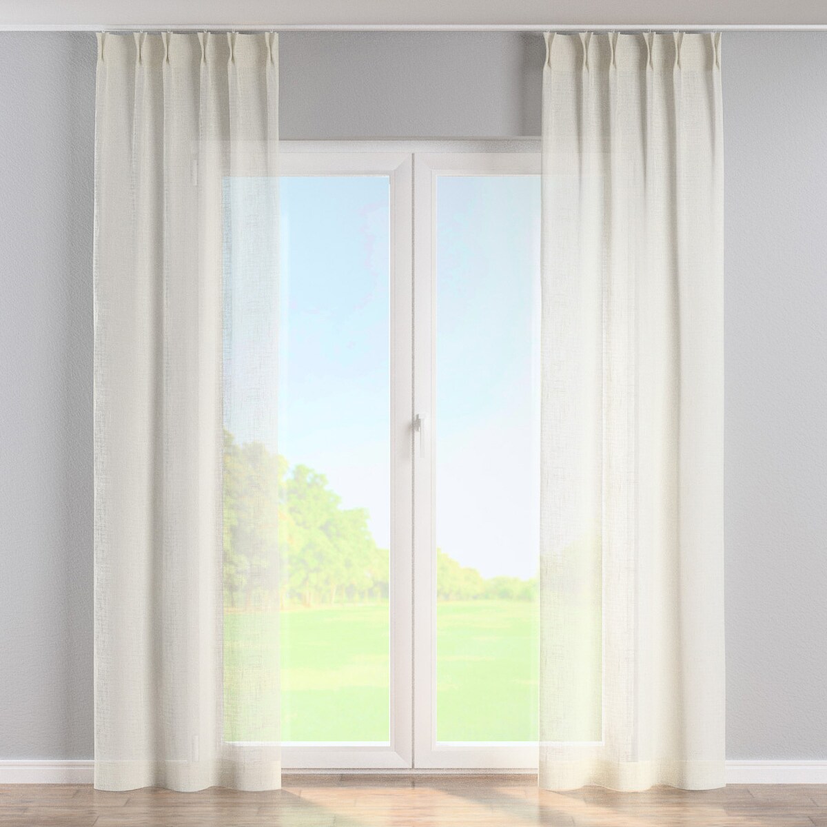 Zasłona na haczykach flex podwójnych 130x245 ecru