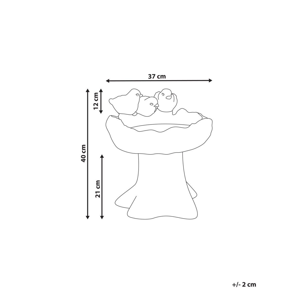 Poidełko dla ptaków JEZZA Ptak Szary
