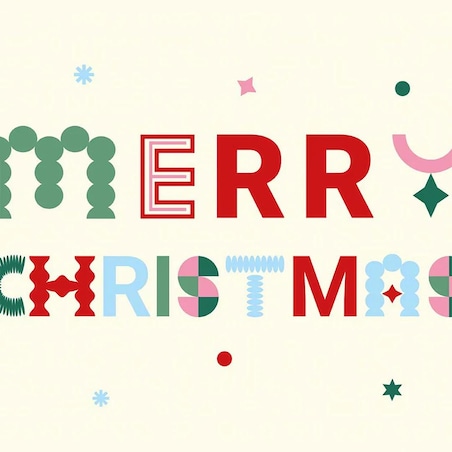 Podkładki świąteczne - Merry Christmas - napis