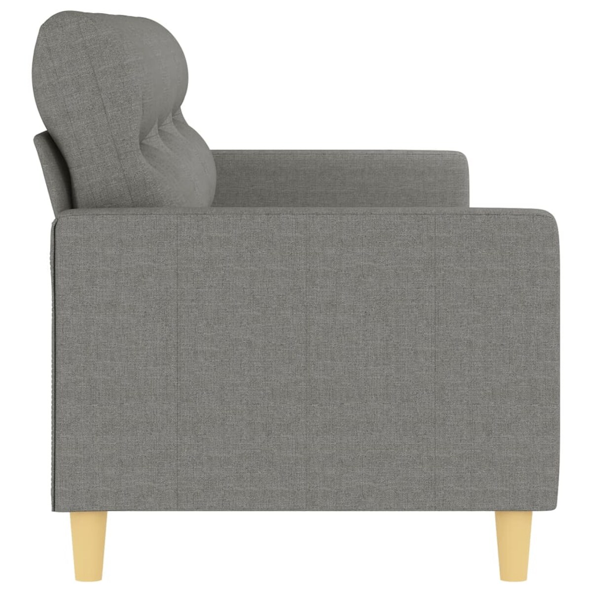 vidaXL Sofa 3-osobowa, ciemnoszara, 210 cm, tapicerowana tkaniną