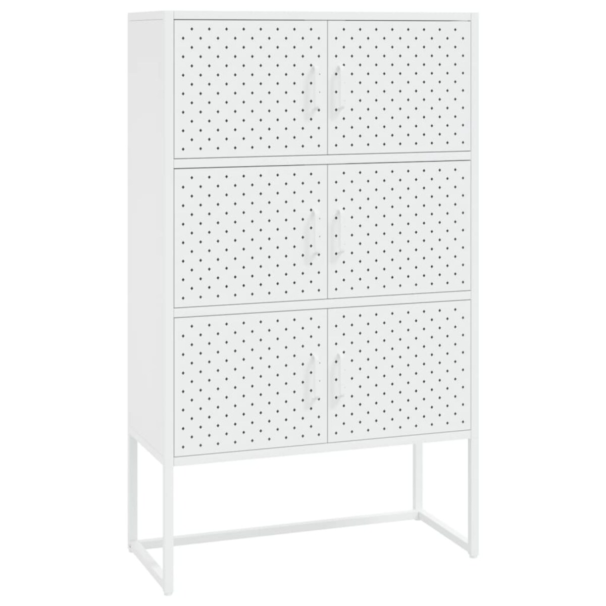 vidaXL Szafka, biała, 80x35x135 cm, stal
