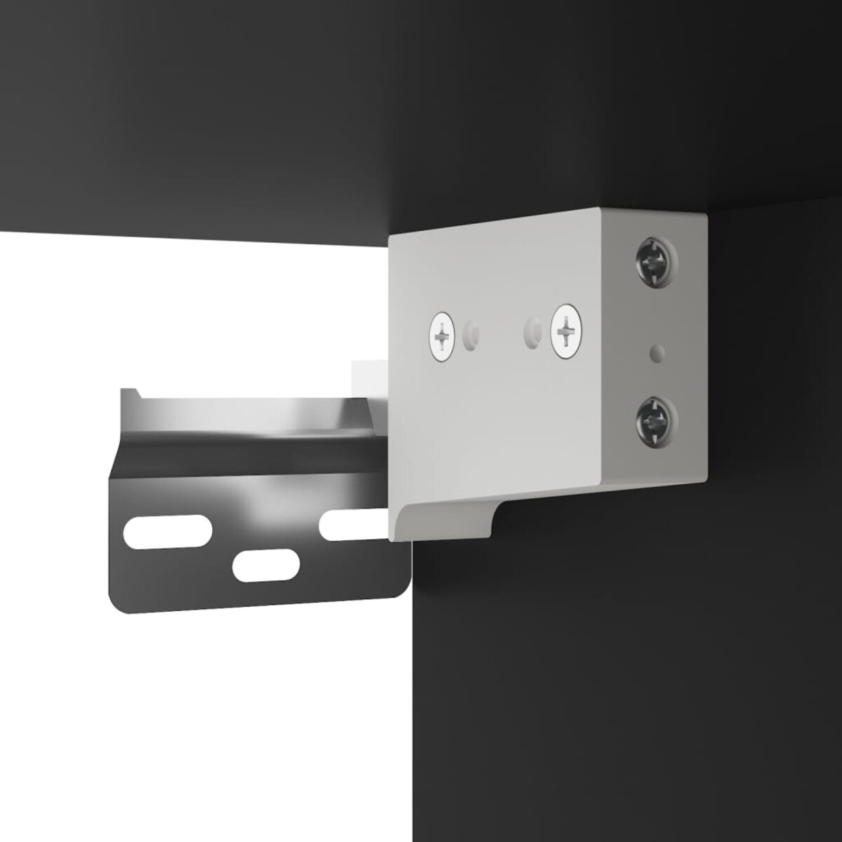 vidaXL Szafka wisząca, czarna, 50x15x100 cm, materiał drewnopochodny