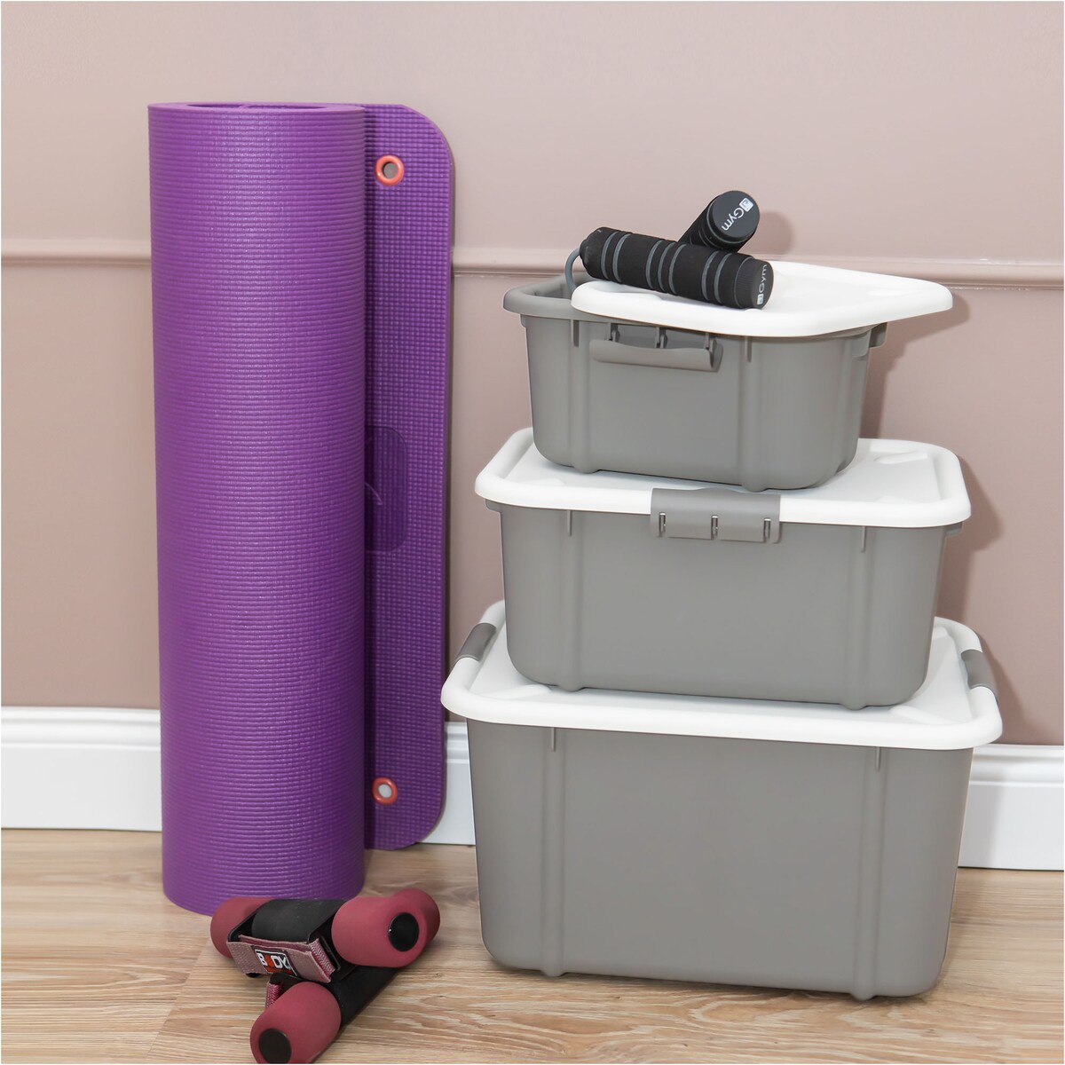 Pojemnik Plastikowy Pudełko 3,6 L Plastikowe Zamykany Z Pokrywką Pudło Box Do Przechowywania Na Zabawki Biżuterię Ubrania