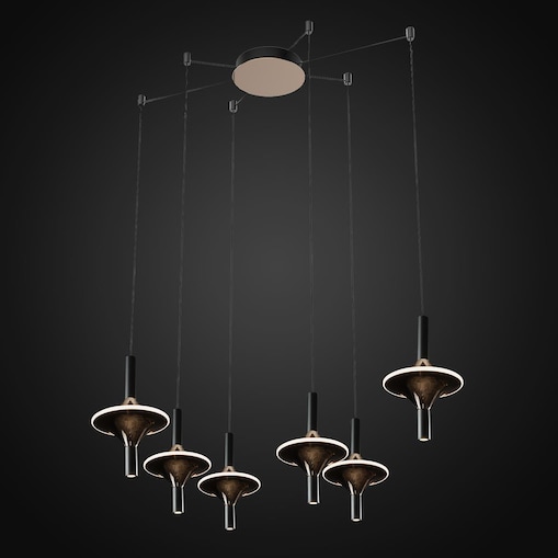 Żyrandol Spinoza złota