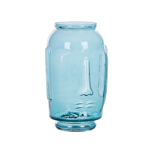 Wazon na kwiaty szklany niebieski SAMBAR