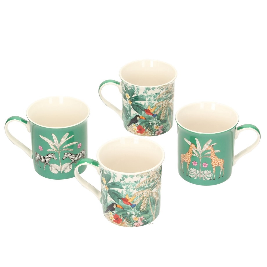 Zestaw kubków Exotic 4 szt., 12 x 9 x 9 cm