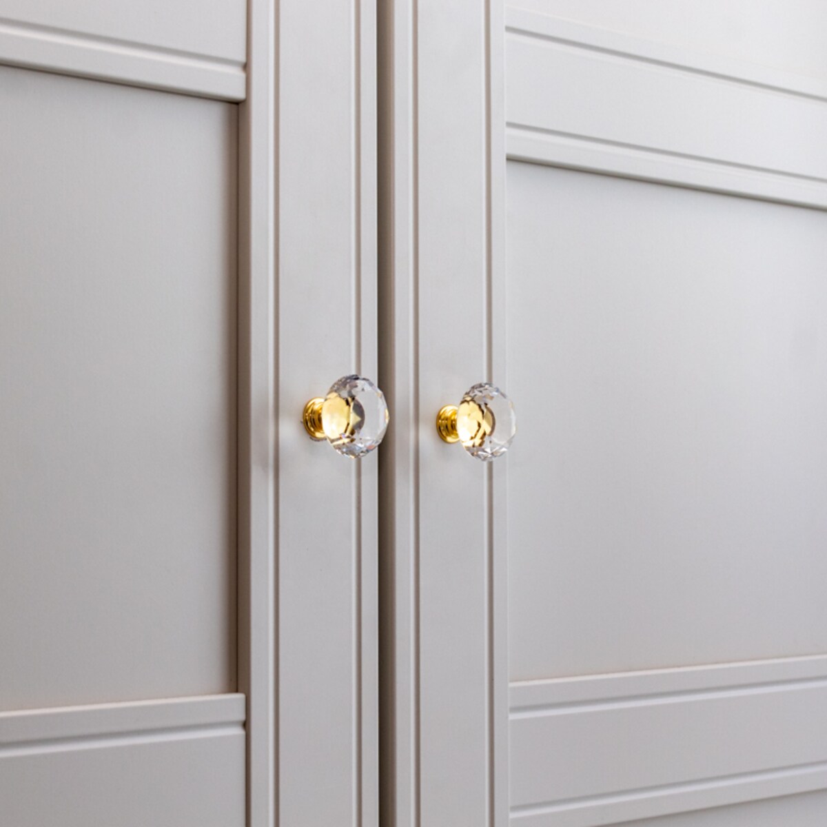 Gałka meblowa uchwyt meblowy kryształowa diamentowa glamour złota 31mm