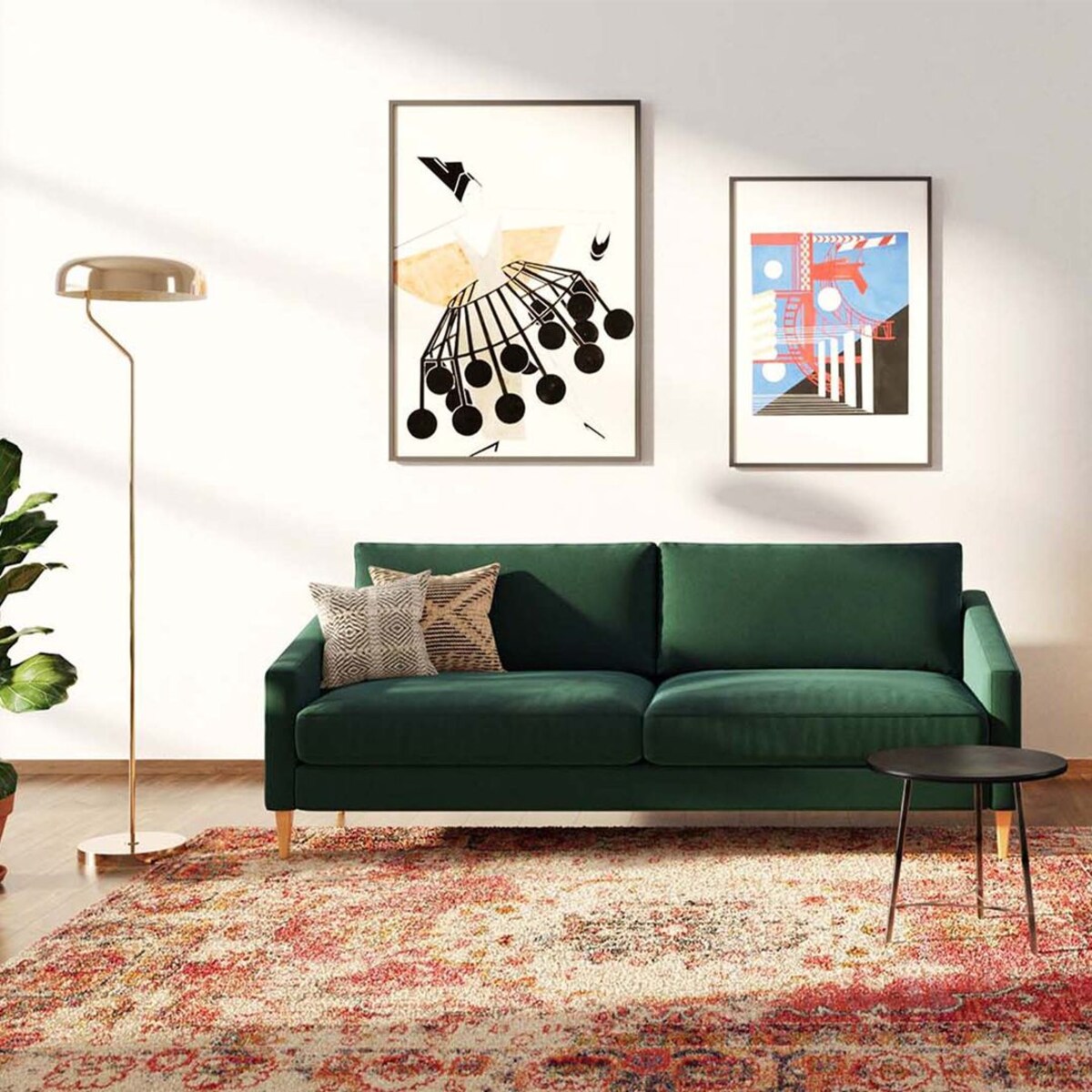 Karoto sofa 3 osobowa Ciemnozielona