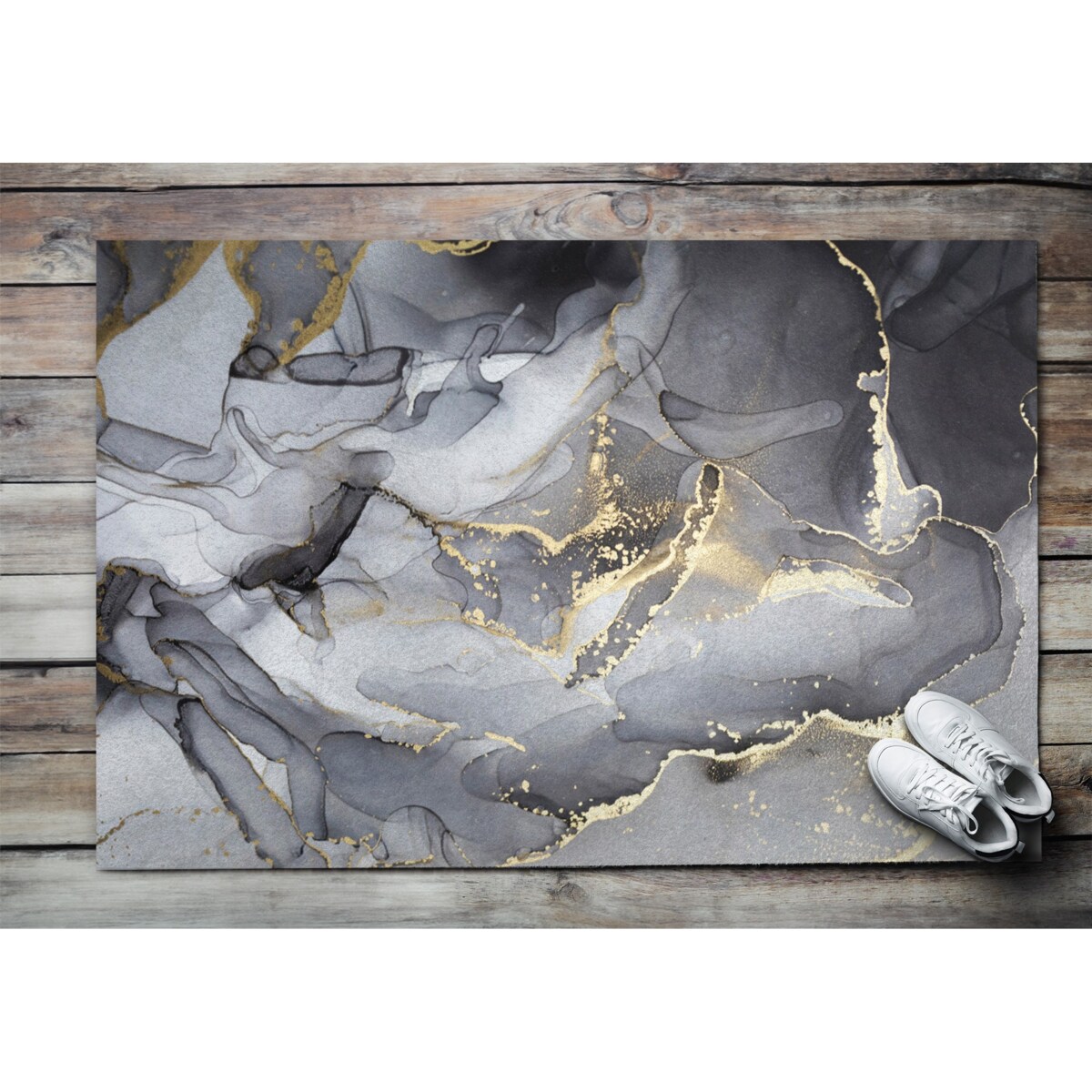 Wycieraczka zewnętrzna XXL Szary marmur 150x100cm