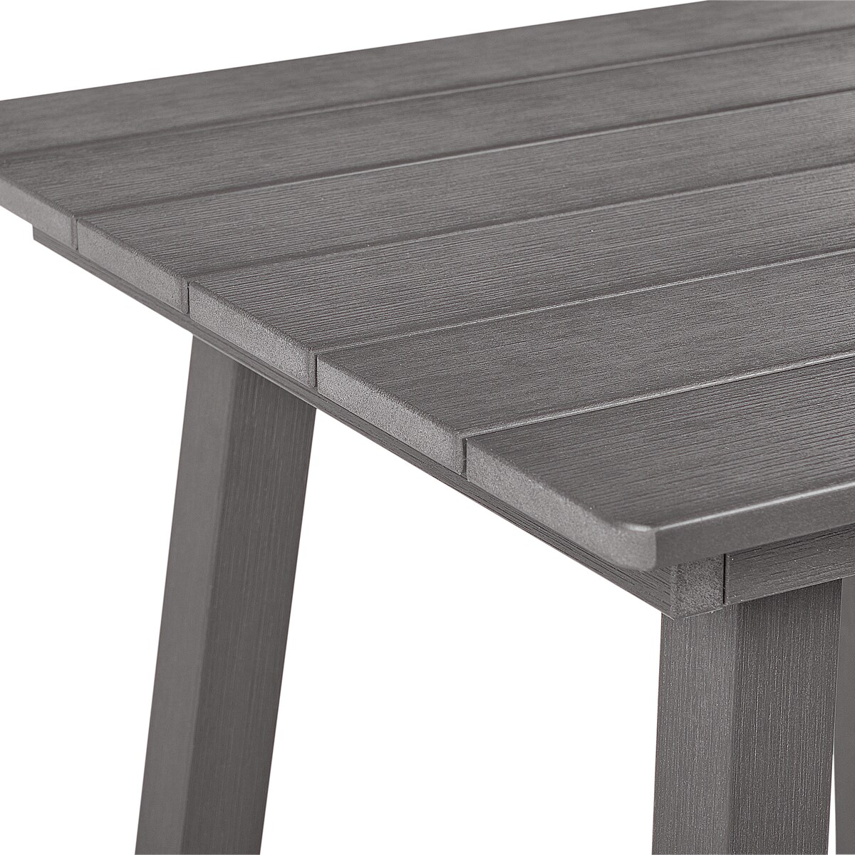 Stolik ogrodowy barowy ADIRONDACK 60 cm 59 cm Materiał syntetyczny Ciemnoszary
