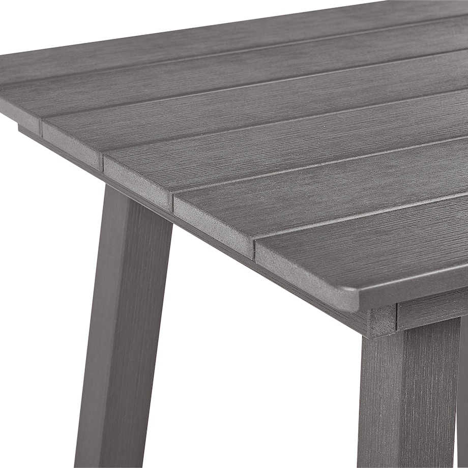 Stolik ogrodowy barowy ADIRONDACK 60 cm 59 cm Materiał syntetyczny Ciemnoszary