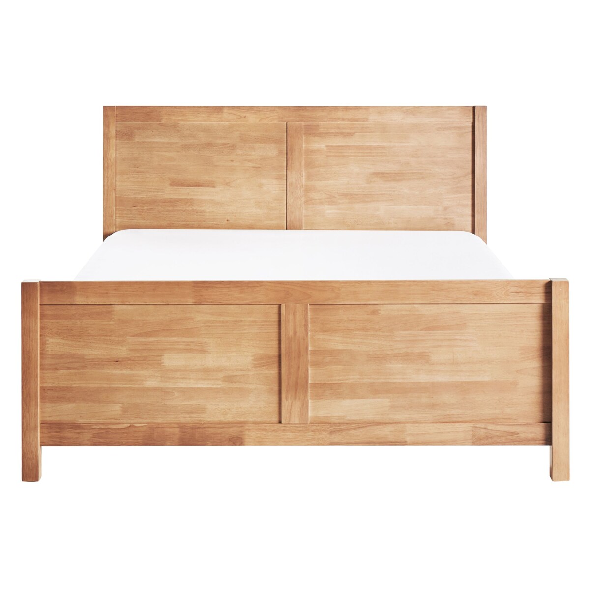 Łóżko Drewno CHAMPAGNAT 140 x 200 cm Jasne drewno