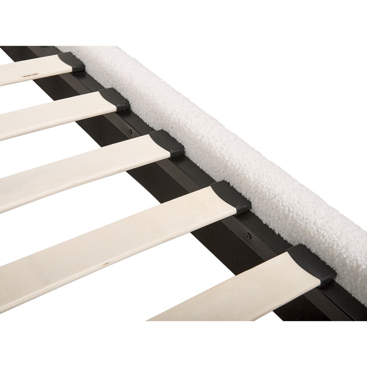 Łóżko boucle 180 x 200 cm białe CORIO