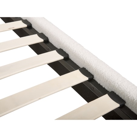 Łóżko boucle 180 x 200 cm białe CORIO