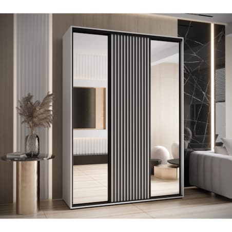 Szafa przesuwna Garderoba SAPPORO 2 170 gł. 60 biały/biały