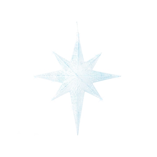 Dekoracja ogrodowa wisząca LED gwiazda 67 cm biała OSMA