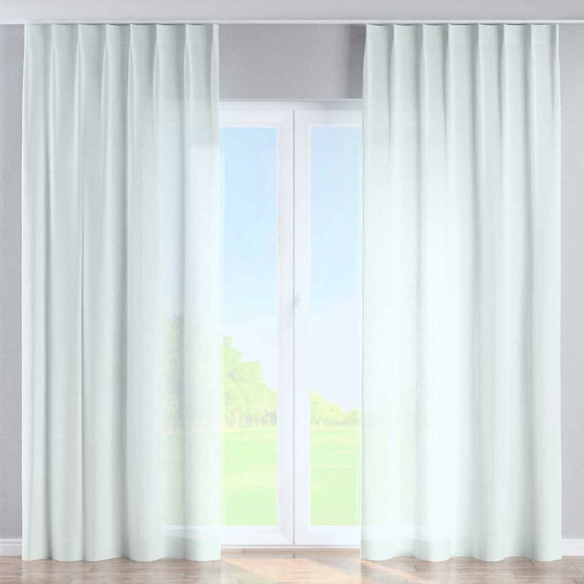 Zasłona na haczykach flex pojedynczych 130x260 prześwitujący, pastelowa mięta