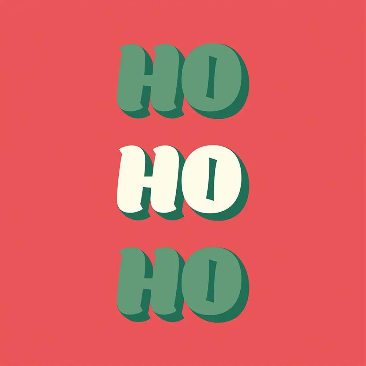 Serwetki świąteczne - HO HO HO - czerwone tło (2szt.)