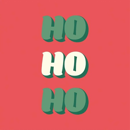 Serwetki świąteczne - HO HO HO - czerwone tło (2szt.)