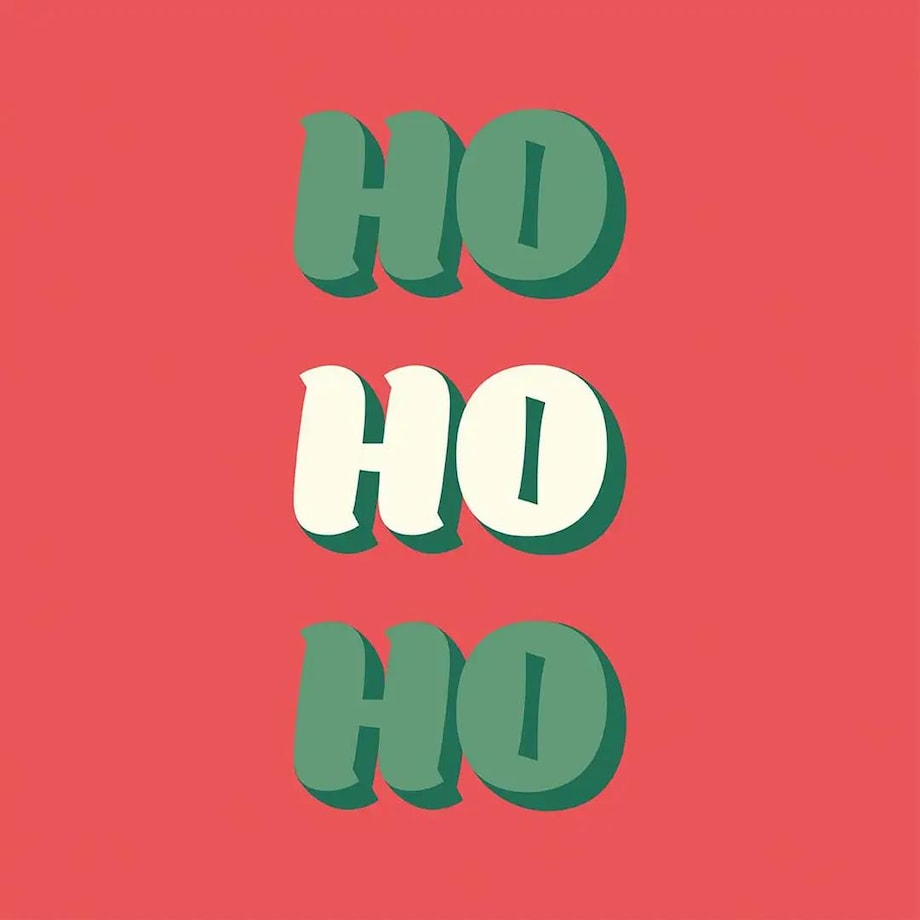 Serwetki świąteczne - HO HO HO - czerwone tło (2szt.)
