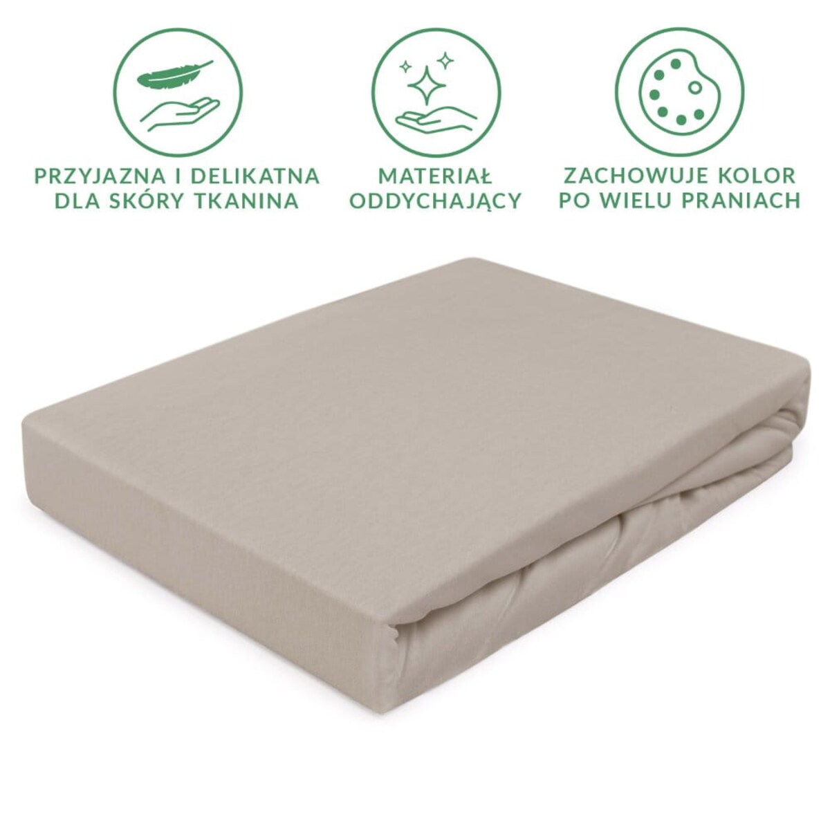 Prześcieradło jersey z gumką 120x200 kolor Kakao