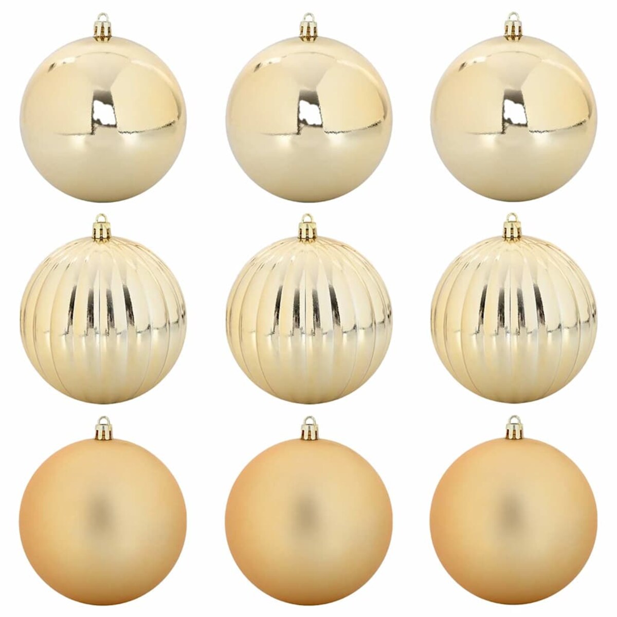 vidaXL Zestaw Bombek Choinkowych 9 pcs złoty