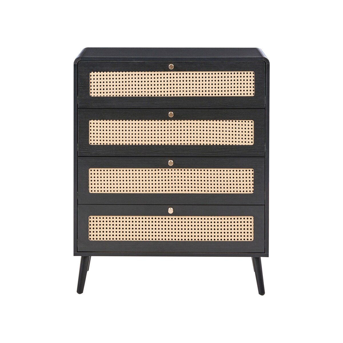 Komoda 4 szuflady MOURA Czarny