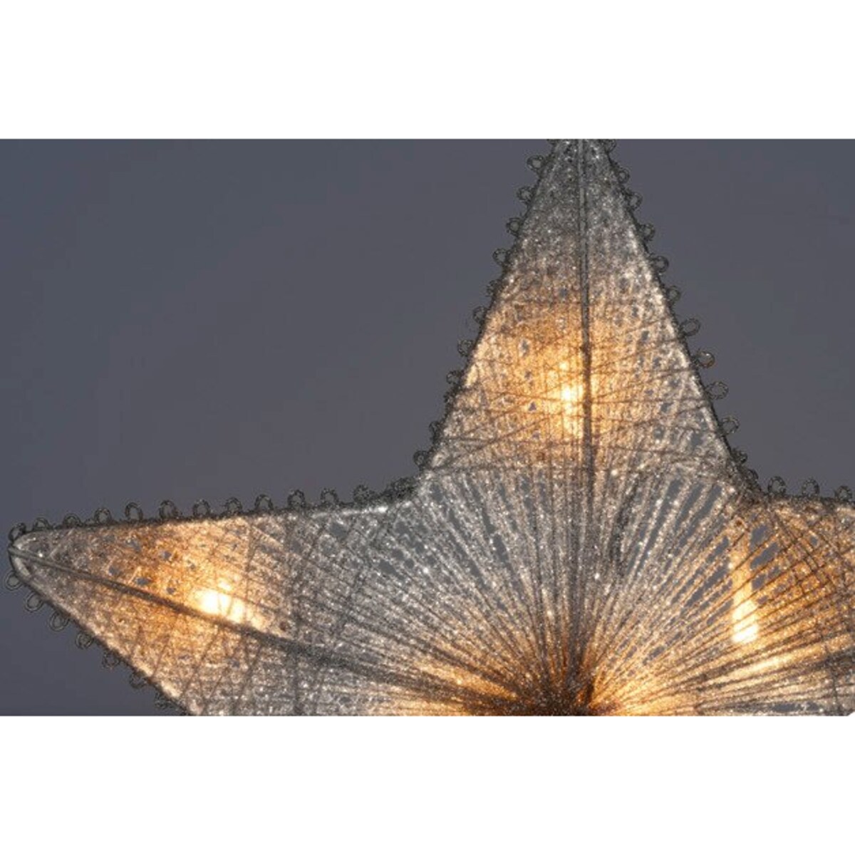 Gwiazda na choinkę LED, podświetlana, bawełna, 30 cm
