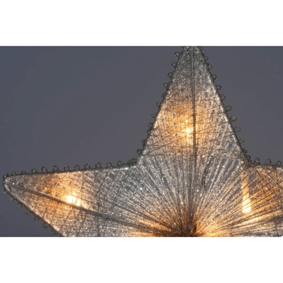 Gwiazda na choinkę LED, podświetlana, bawełna, 30 cm