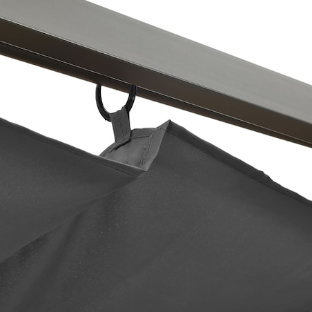 vidaXL Pergola ogrodowa ze zwijanym dachem, 3x3 m, antracyt, 180 g/m²