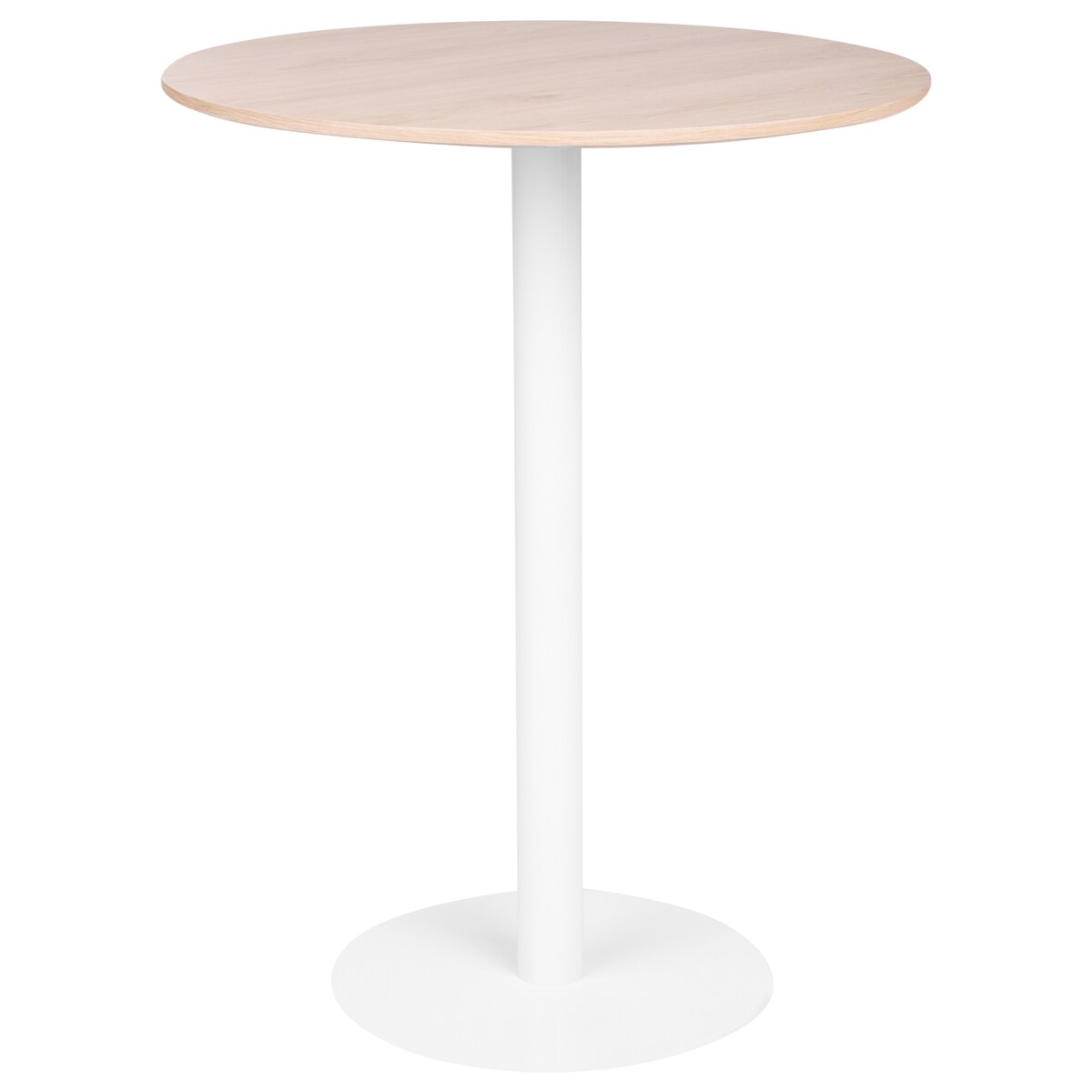 Stół barowy MORELLA Jasny brąz/ biały 80 cm 80 cm