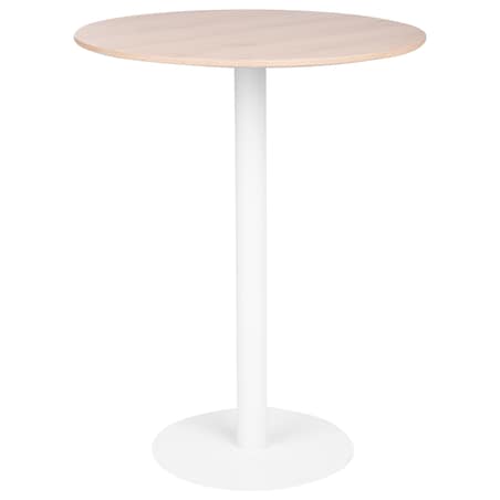 Stół barowy MORELLA Jasny brąz/ biały 80 cm 80 cm