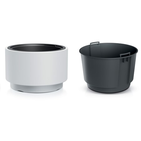 Doniczka Donica Ogrodowa 46,8 Cm Okrągła Na Taras Do Ogrodu Domu Biała