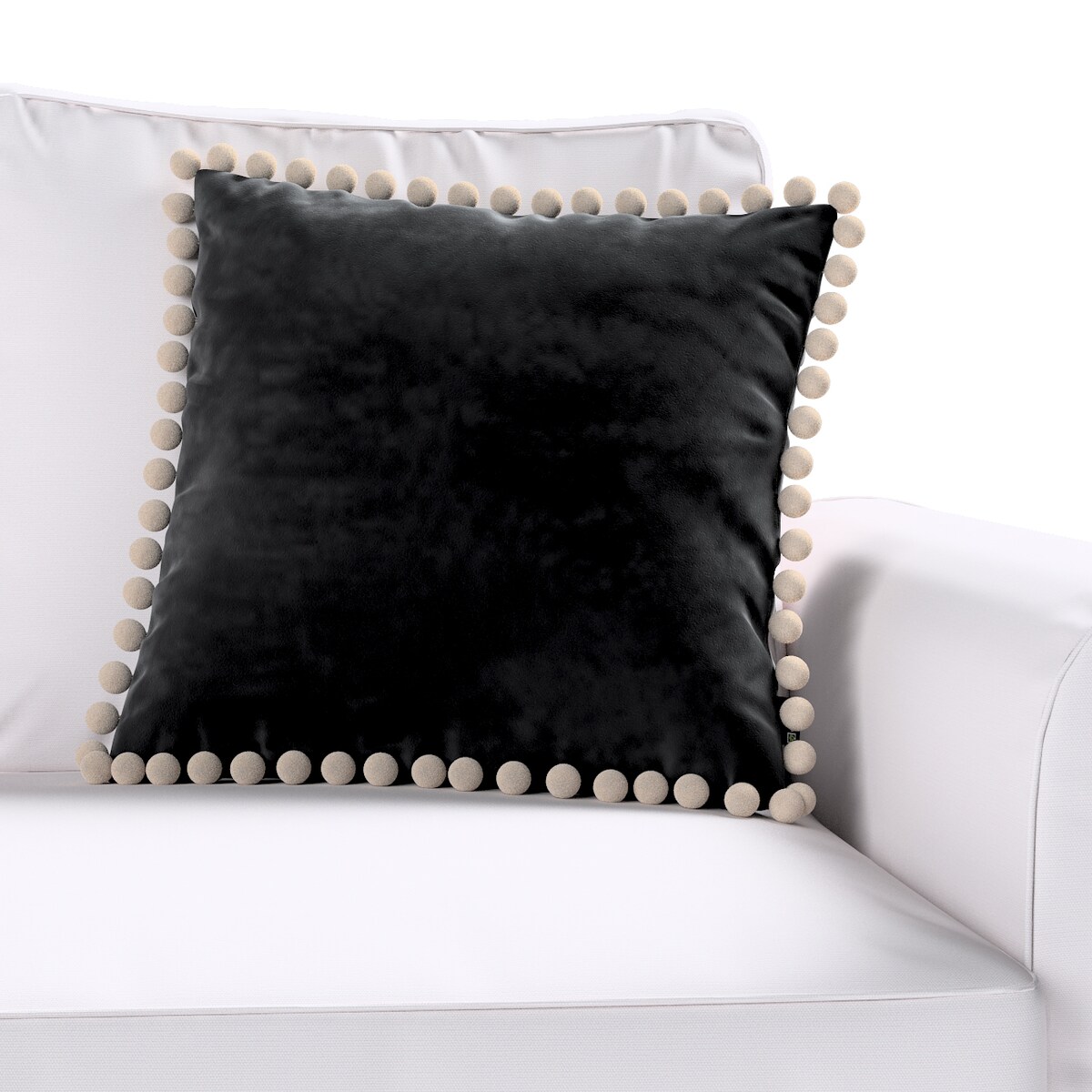 Poszewka Wera na poduszkę 45x45 głęboka czerń