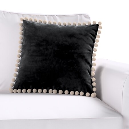 Poszewka Wera na poduszkę 45x45 głęboka czerń