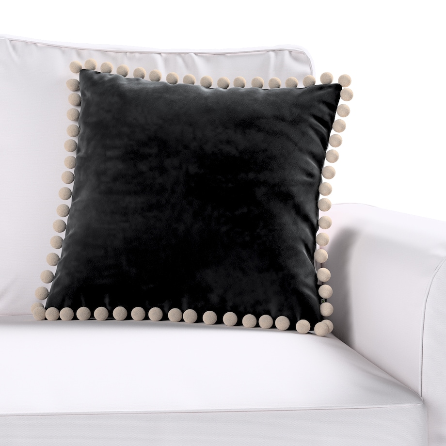 Poszewka Wera na poduszkę 45x45 głęboka czerń