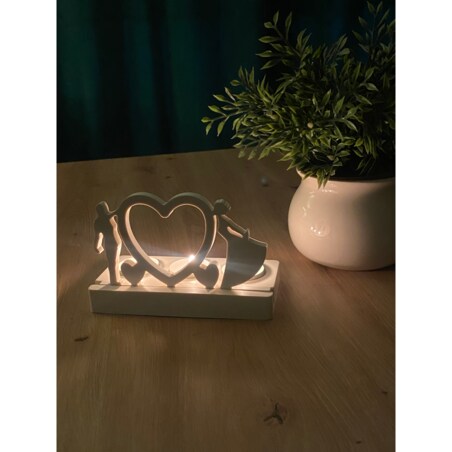 Świecznik dekoracyjny Para z sercem