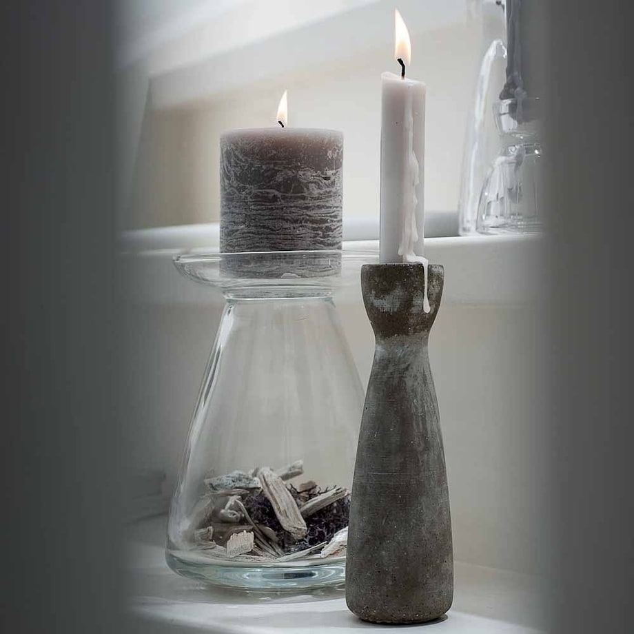 Leonardo świecznik betonowy 17cm Milano L032965