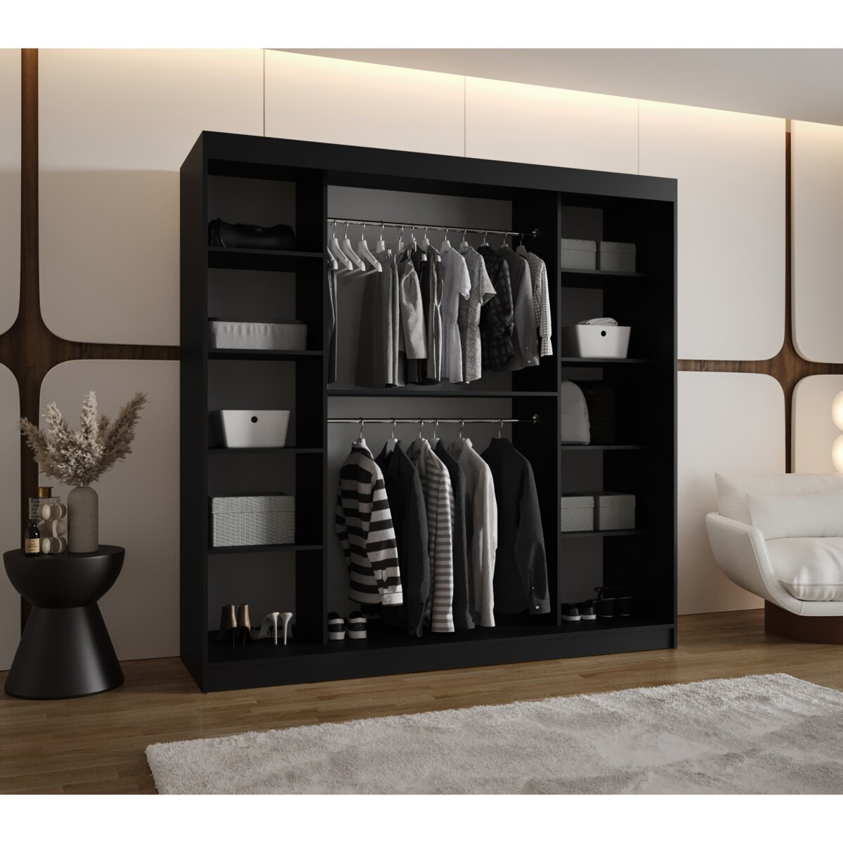 Szafa przesuwna MILO 200 czarny