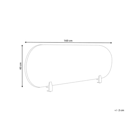 Przegroda na biurko 160 x 40 cm pomarańczowa SPARKY
