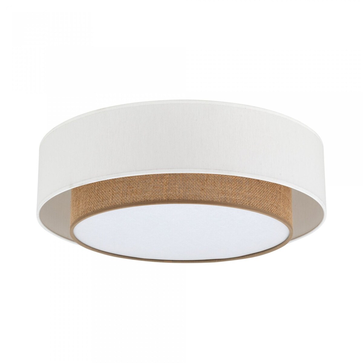 Lampa sufitowa TK Lighting DUO 500 biało-beżowa 50x50 cm, plafon 4xE27