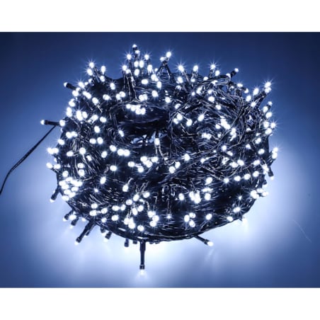 Lampki choinkowe zewnętrzne wewnętrzne 500 Led Zimny Biały Girlanda