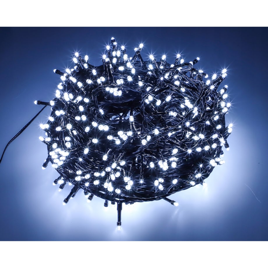 Lampki choinkowe zewnętrzne wewnętrzne 500 Led Zimny Biały Girlanda