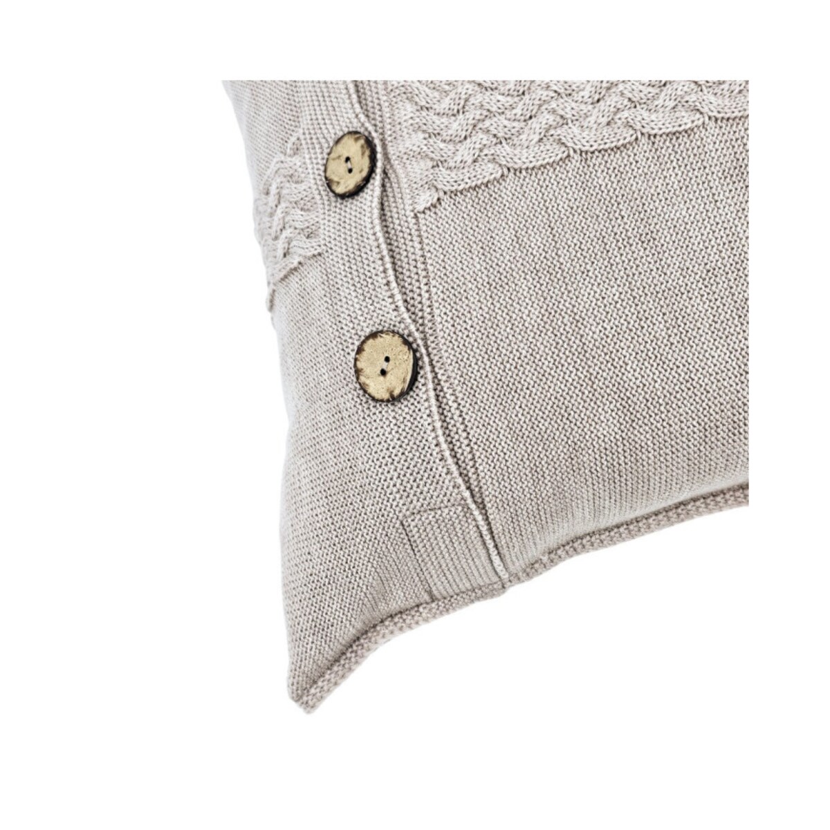 Poszewka dzianinowa na poduszkę z wełny Merino 45x45 cm – FLORENCE NUDE