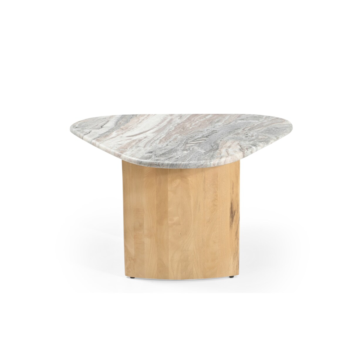 Stolik pomocniczy Lecce 84 × 76 - Szary Marmur & Jasny Dąb Mango