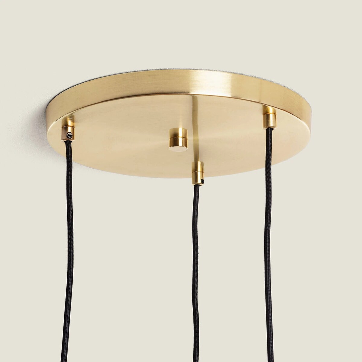 Lampa wisząca potrójna ze szklanymi kloszami Climt