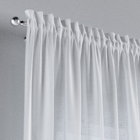 Zasłona na kanale z grzywką 1 szt. 130x260 prześwitujący ecru