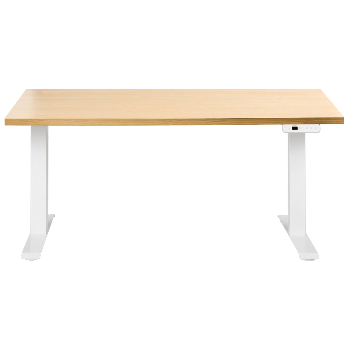 Biurko regulowane elektrycznie DESTINES Jasny brąz/ biały 160 cm 72 cm