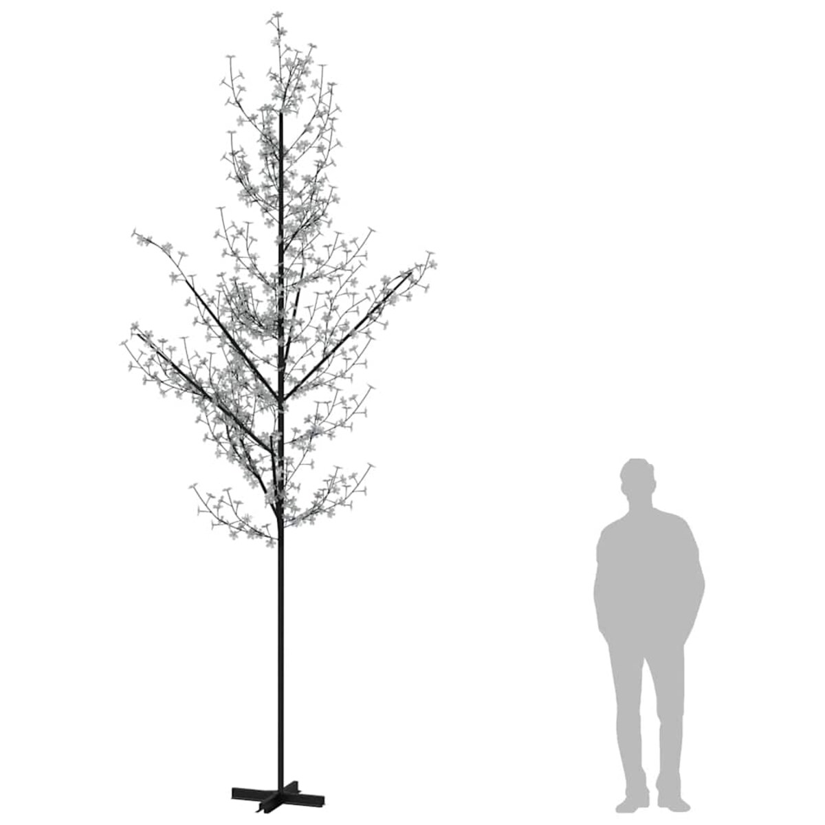 vidaXL Drzewko wiśniowe, 672 LED, ciepła biel, 400 cm
