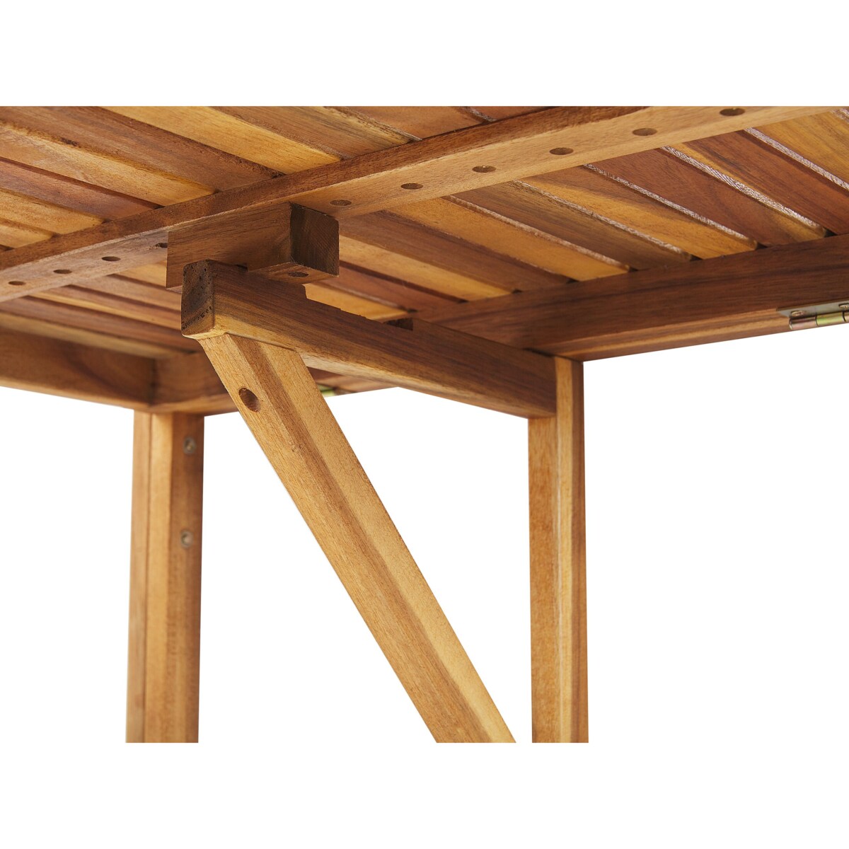 Stolik balkonowy wiszący akacjowy 60 x 40 cm jasne drewno UDINE